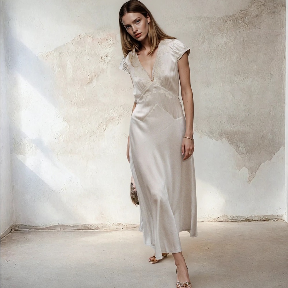 Dôen Coraline Dress in Salt - Last One!! - Picture 2 of 12